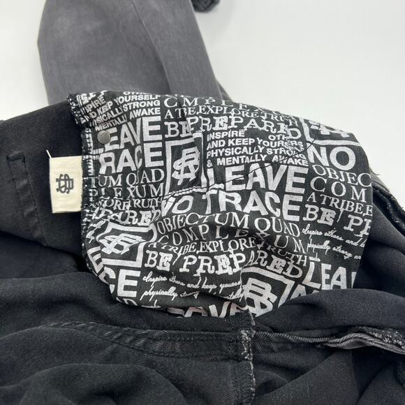 Strivers Row Tupelo Distressed Jeans Black Destroyed Knees - Picture 8 of 11